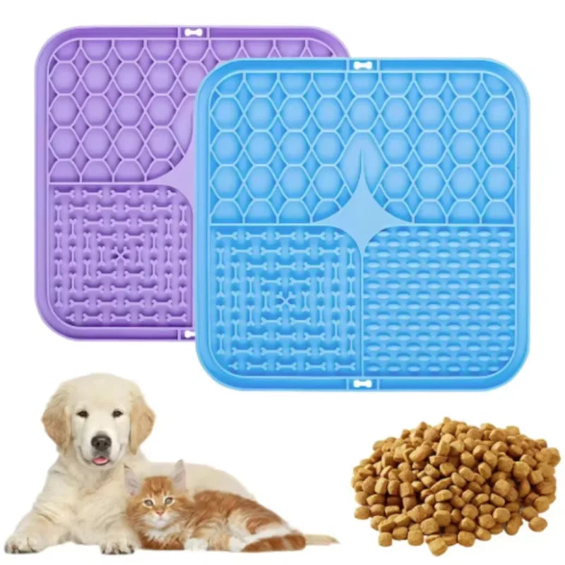 Pet Lick Silicone Mat Dogs Pet Slow Food Plate for Dog